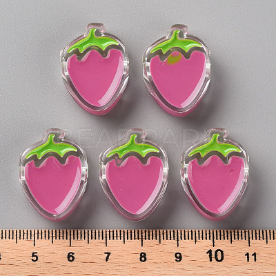 Transparent Enamel Acrylic Beads TACR-S155-003I-1