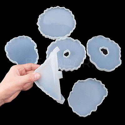DIY Cup Mat Resin Casting Silicone Molds Kits DIY-OC0002-72-1