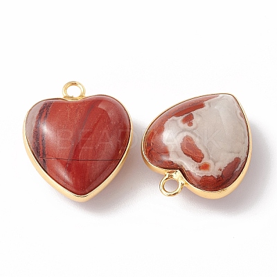 Natural Red Jasper Pendants G-C005-01G-18-1