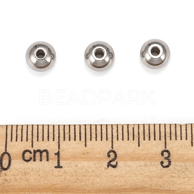 Tarnish Resistant 201 Stainless Steel Beads STAS-R033-6mm-1