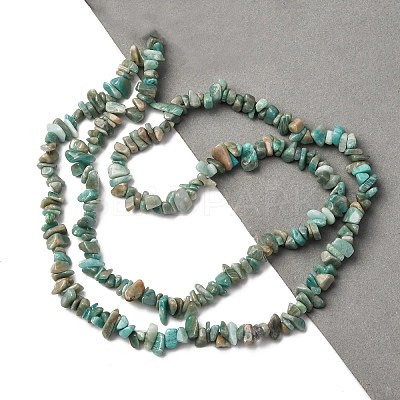 Natural Amazonite Chip Beads Strands G-M205-64-1-1
