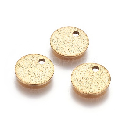 Ion Plating(IP) 304 Stainless Steel Textured Pendants STAS-I098-01-8mm-G-1