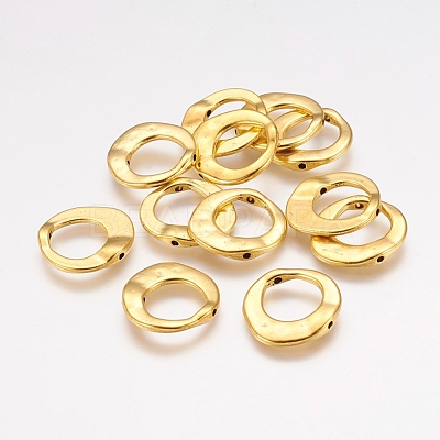 Tibetan Style Alloy Irregular Ring Bead Frames X-GLF10246Y-1
