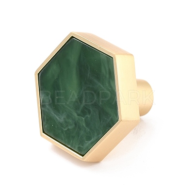 Hexagon with Marble Pattern Brass Box Handles & Knobs DIY-P054-C05-1