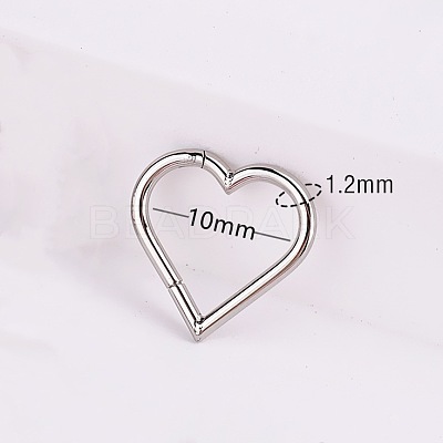 316L Stainless Steel Micro Pave Cubic Zirconia Hoop Nose Rings WG5D603-17-1
