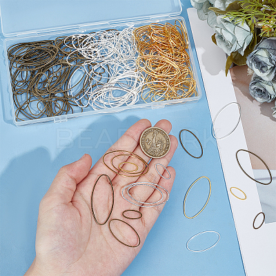 270Pcs 9 Styles Brass Linking Rings KK-OC0001-50-1
