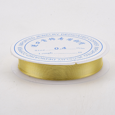 Round Copper Jewelry Wire X-CWIR-Q006-0.2mm-G-1
