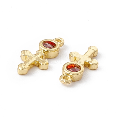Brass Micro Pave Cubic Zirconia Pendants ZIRC-H124-05G-1