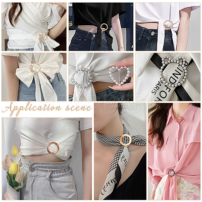 30Pcs 5 Colors Resin Scarf Clips BUTT-NB0001-86-1