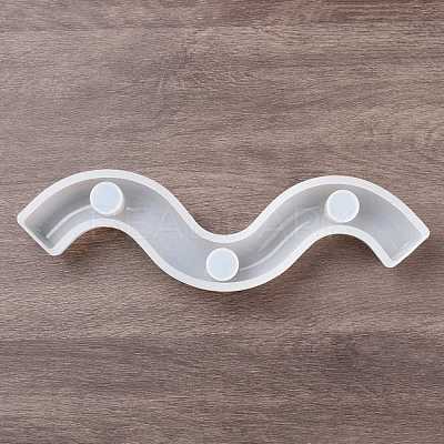 DIY Wavy Line M Shape Candlestick Silicone Molds DIY-E040-03-1