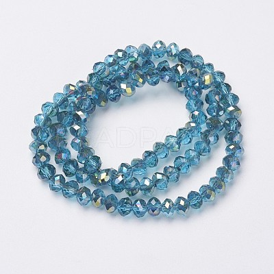 Electroplate Transparent Glass Beads Strands LS-EGLA-A034-T6mm-S18-1