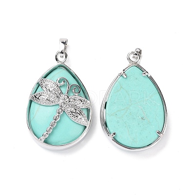 Dyed Natural Howlite Pendants G-G900-01P-21-1