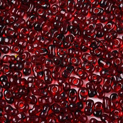 Picasso Spray Painted Glass Seed Beads SEED-T006-04-32-1