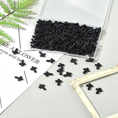 200Pcs Opaque Acrylic Beads SACR-FS0001-40B-1