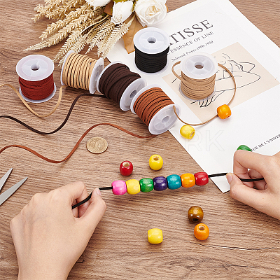 6 Rolls 6 Colors Faux Suede Cord LW-PH0002-27A-1