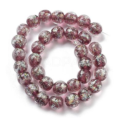 Handmade Dichroic Foil Glass Beads Strands DICH-U001-06F-1