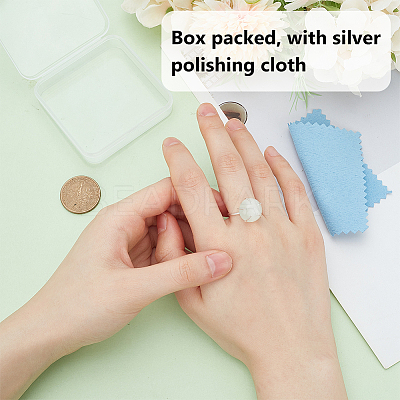 1Pc 925 Sterling Silver Ring Components FIND-BC0013-83A-1