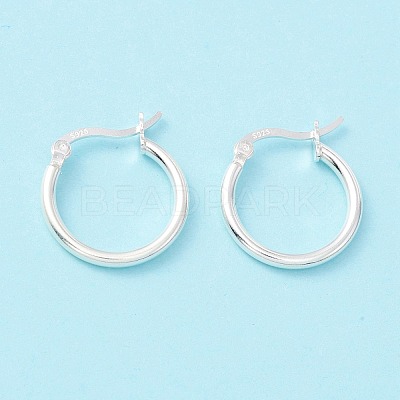 925 Sterling Silver Hoop Earrings STER-P047-13B-S-1