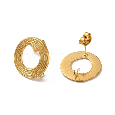 304 Stainless Stud Earring Findings LS-STAS-M314-01G-G-1