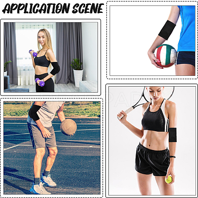 Sponge & Polyester Yoga Sports Knee Pads AJEW-WH20054-202B-02-1