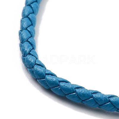 Braided Round Imitation Leather Bracelets Making BJEW-H610-01P-13-1