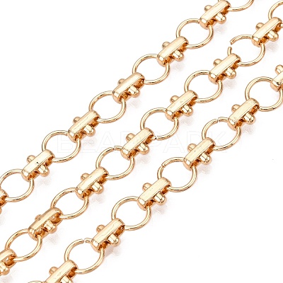 Alloy Round Ring Link Chains LCHA-T002-01KCG-1
