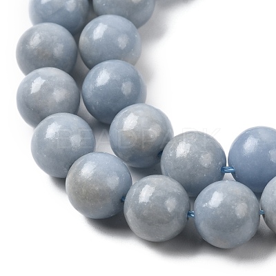 Natural Angelite Beads Strands G-G840-03-10mm-1