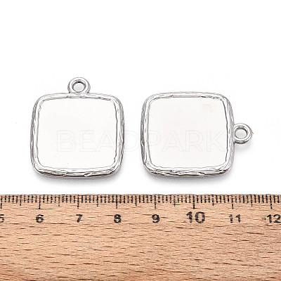 304 Stainless Steel Pendant Cabochon Settings STAS-N108-74P-1