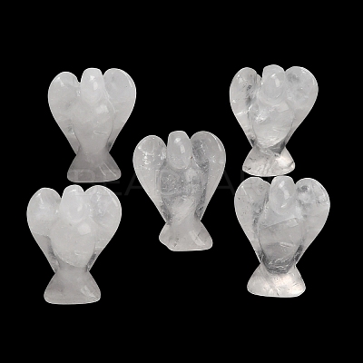 Natural Quartz Crystal Gemstone Carved Angle Figurines GG-CBA8396-A19-1