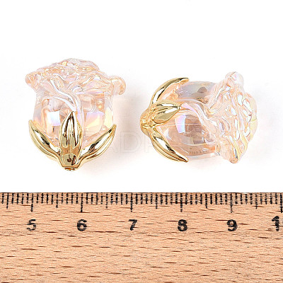 UV Plating Transparent Acrylic Beads MACR-C029-06B-02-1
