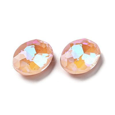 Mocha Fluorescent Style Glass Rhinestone Cabochons GGLA-M005-01A-362MK-1