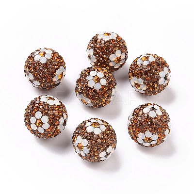 Polymer Clay Rhinestone Beads RB-L029-03B-1
