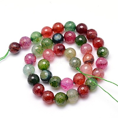 Natural Agate Round Beads Strand X-G-L085-8mm-01-1