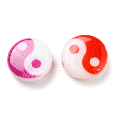 Printed Natural Freshwater Shell Beads SHEL-R129-07A-1
