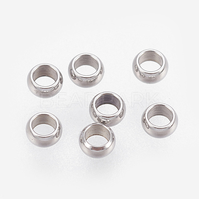 316 Surgical Stainless Steel Rondelle Crimp Beads A-STAS-P221-25P-1