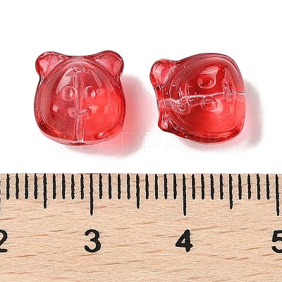 Transparent Spray Paint Glass Beads GLAA-Z011-01F-1