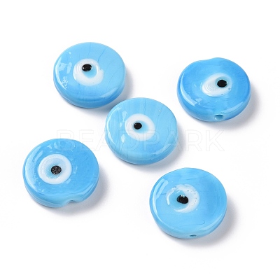 Handmade Evil Eye Lampwork Beads LAMP-E026-01-1