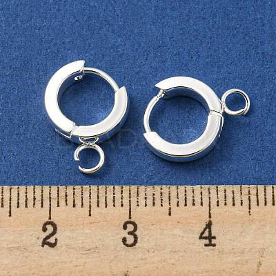 201 Stainless Steel Huggie Hoop Earrings Findings STAS-A167-01L-S-1