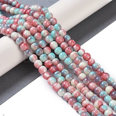 Baking Paint Glass Bead Strands GLAA-H031-01A-M-1