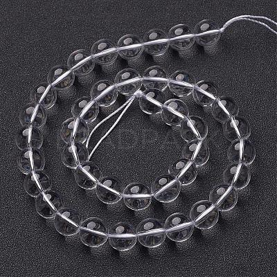 Synthetic Quartz Crystal Beads Strands GSR10mmA039-1-1