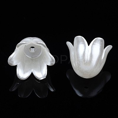 Spray Paint ABS Plastic Imitation Pearl Beads X-MACR-N013-001-1