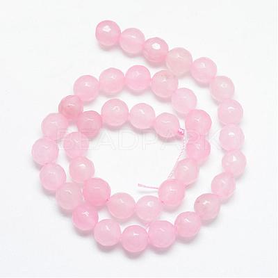 Natural White Jade Bead Strands G-R346-8mm-18-1