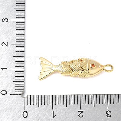 Brass Micro Pave Clear Cubic Zirconia Pendants KK-U064-18A-G-1