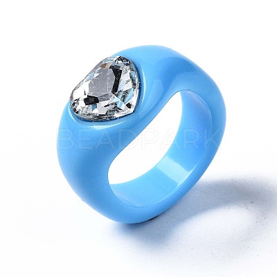 Opaque Acrylic Finger Rings RJEW-Q162-001A-1
