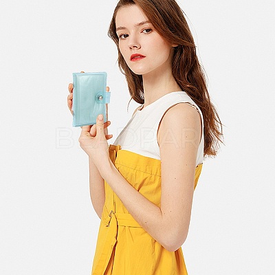 2Pcs PVC Mini Photocard Holder Book AJEW-SP0002-20A-02-1