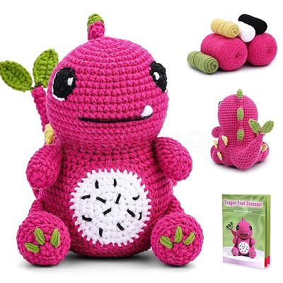 DIY Pitaya Dinosaur Knitting Kits for Beginners PW-WGEBF3D-01-1