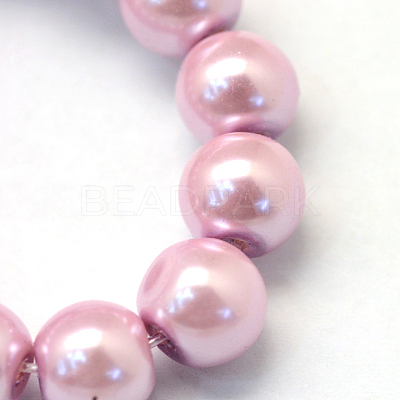 Baking Paint Pearlized Glass Pearl Round Bead Strands HY-Q003-6mm-47-1