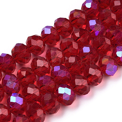 Electroplate Glass Beads Strands EGLA-A034-T2mm-L20-1