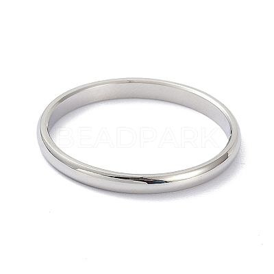 Non-Tarnish 2mm Polished Plain Dome Finger Ring for Girl Women RJEW-C012-05D-P-1
