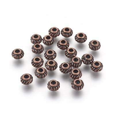 Tibetan Style Spacer Beads TIBEB-Q39-R-FF-1